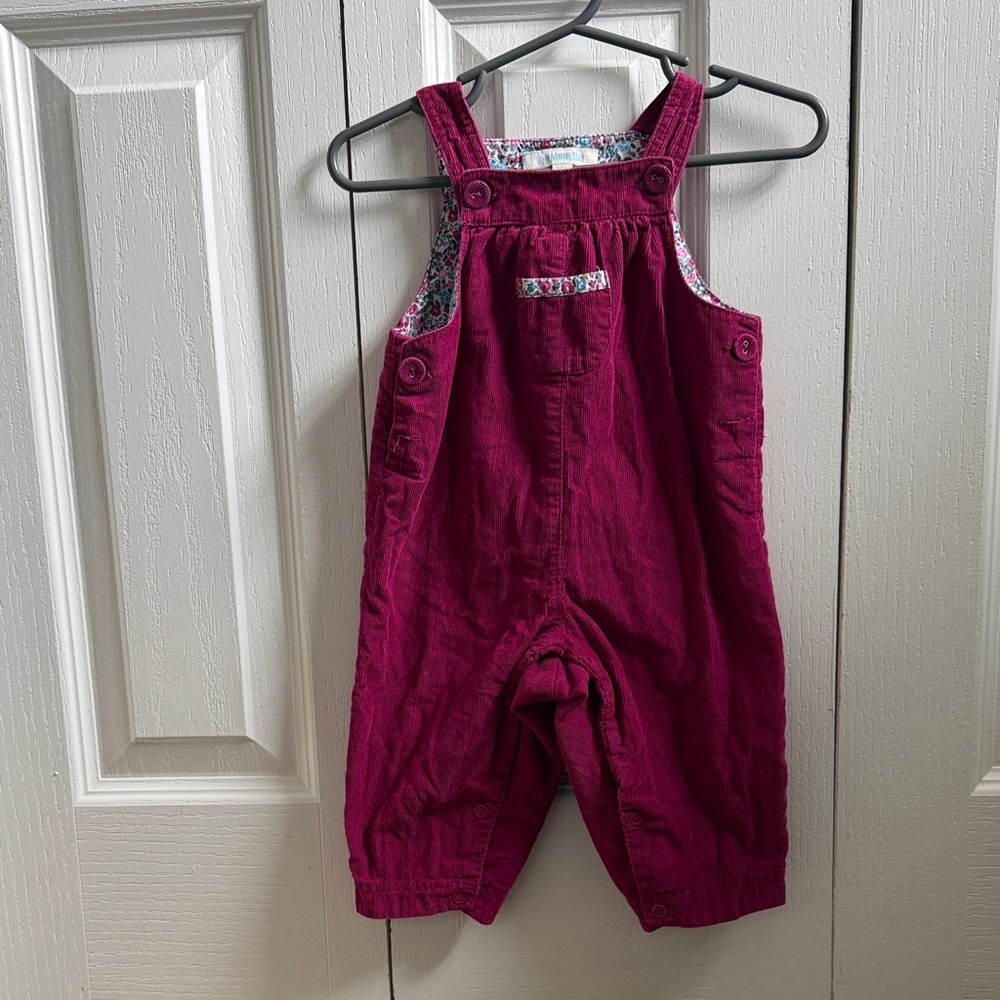 JoJo Maman Bebe Deep Pink Kids Overalls